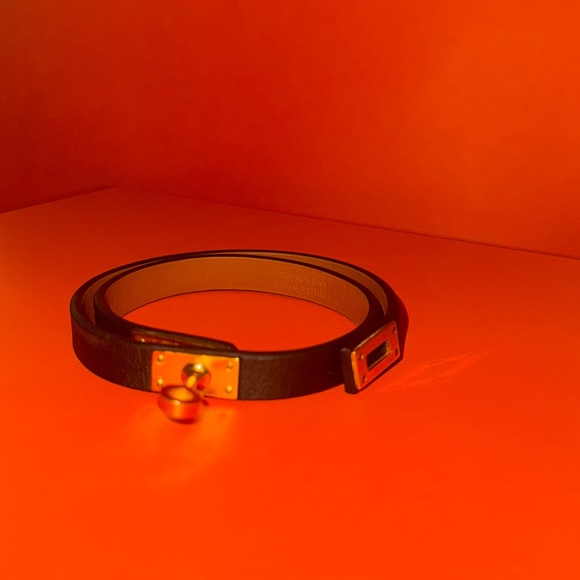 Hermes Black and Gold Women's Bracelet - Picture 4 of 5